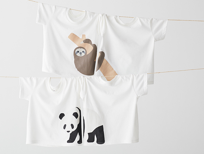 T-shirts for Children Printed with Endangered Species as a Motif
